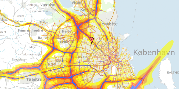 Trafikstøjkort på Præstegårds Allé 20, st. , 2700 Brønshøj