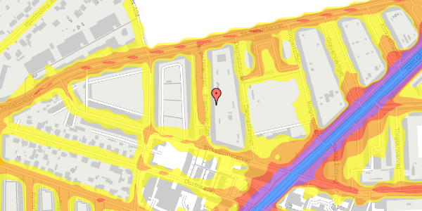 Trafikstøjkort på Præstelængen 14, 3. th, 2400 København NV