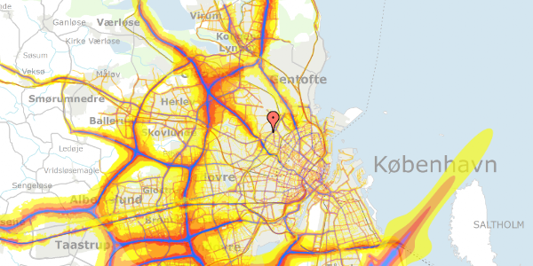 Trafikstøjkort på Præstelængen 23, 1. th, 2400 København NV