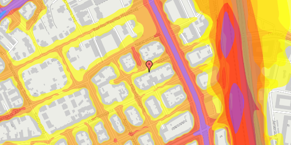 Trafikstøjkort på Præstøgade 6, st. th, 2100 København Ø