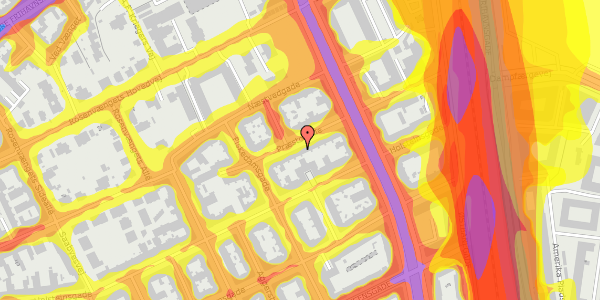 Trafikstøjkort på Præstøgade 8, 5. th, 2100 København Ø