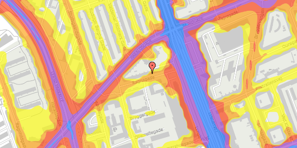 Trafikstøjkort på Ragnagade 20, st. th, 2100 København Ø