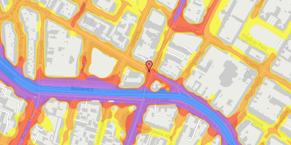 Trafikstøjkort på Rantzausgade 9, st. th, 2200 København N