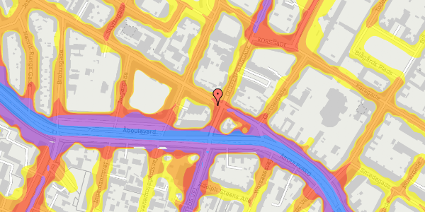 Trafikstøjkort på Rantzausgade 9, 3. th, 2200 København N