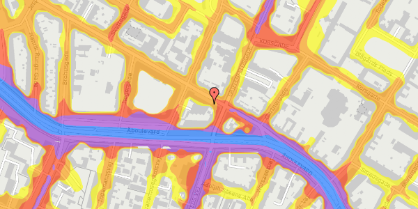 Trafikstøjkort på Rantzausgade 11, 6. 30, 2200 København N