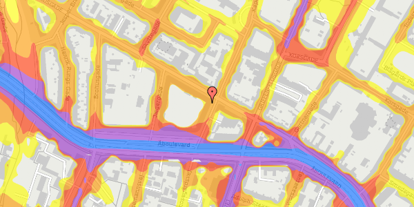 Trafikstøjkort på Rantzausgade 19B, 1. th, 2200 København N