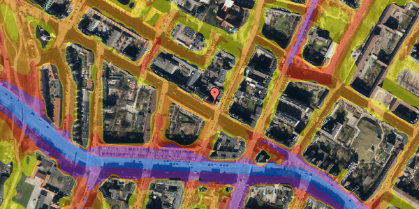 Trafikstøjkort på Rantzausgade 20B, 2. tv, 2200 København N