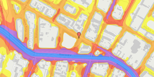 Trafikstøjkort på Rantzausgade 21A, 1. tv, 2200 København N