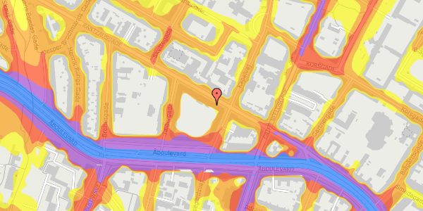 Trafikstøjkort på Rantzausgade 21B, 2. tv, 2200 København N