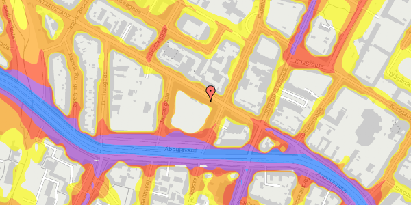 Trafikstøjkort på Rantzausgade 21B, 3. tv, 2200 København N