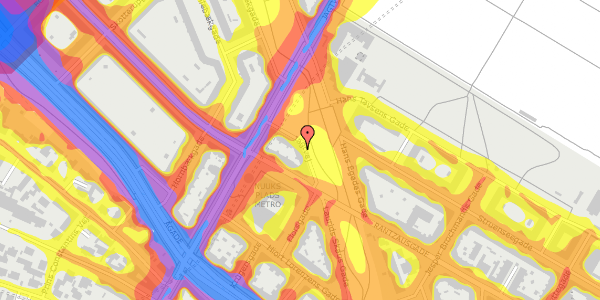 Trafikstøjkort på Rantzausgade 70C, 4. th, 2200 København N