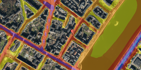 Trafikstøjkort på Ravnsborggade 15B, 1. , 2200 København N