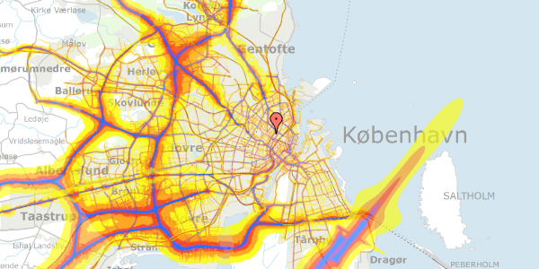 Trafikstøjkort på Ravnsborg Tværgade 8, 3. th, 2200 København N