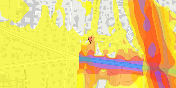 Trafikstøjkort på Rebekkavej 5, 2. th, 2900 Hellerup