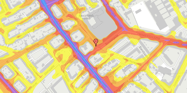 Trafikstøjkort på Reberbanegade 16, 2. th, 2300 København S