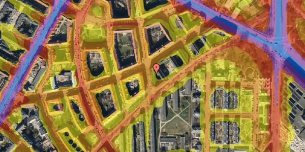 Trafikstøjkort på Refsnæsgade 32, 2. th, 2200 København N