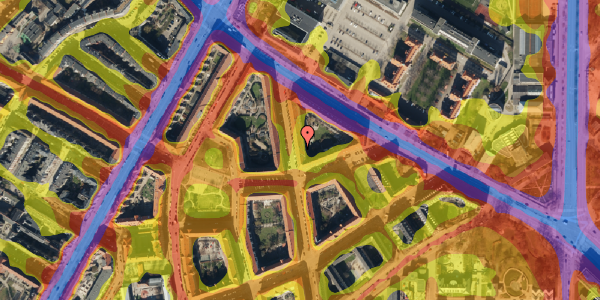 Trafikstøjkort på Refsnæsgade 48, 5. th, 2200 København N