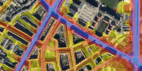 Trafikstøjkort på Refsnæsgade 52, st. 4, 2200 København N