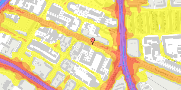 Trafikstøjkort på Rentemestervej 23, 2400 København NV