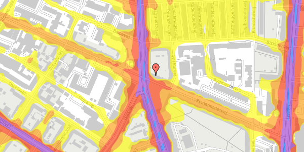 Trafikstøjkort på Rentemestervej 24, 1. th, 2400 København NV