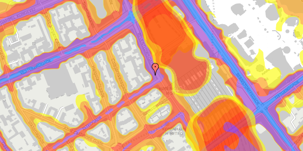 Trafikstøjkort på Reventlowsgade 14, 1. th, 1651 København V