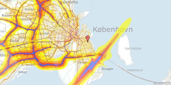 Trafikstøjkort på Rialtovej 19, 1. , 2300 København S