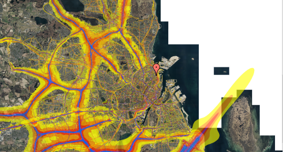 Trafikstøjkort på Ribegade 10A, 3. , 2100 København Ø