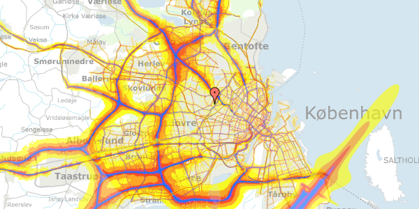 Trafikstøjkort på Ringholmvej 1, 1. tv, 2700 Brønshøj