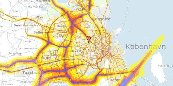 Trafikstøjkort på Ringholmvej 10, 1. tv, 2700 Brønshøj