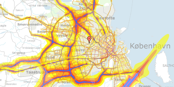 Trafikstøjkort på Risbyholmvej 12, 2700 Brønshøj