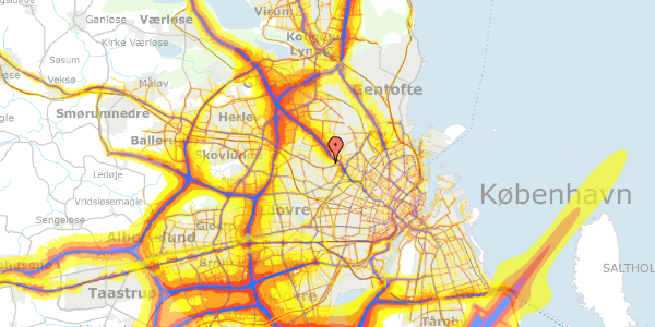 Trafikstøjkort på Risvangen 43, 2700 Brønshøj