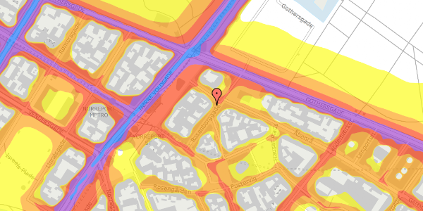 Trafikstøjkort på Rosenborggade 9, 5. , 1130 København K