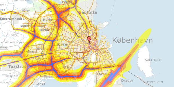 Trafikstøjkort på Rosenørns Allé 10B, st. , 1634 København V