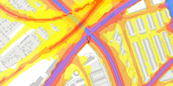 Trafikstøjkort på Rovsingsgade 47, st. , 2200 København N