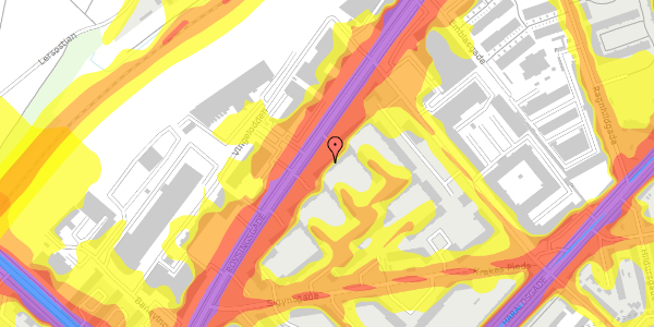 Trafikstøjkort på Rovsingsgade 75, 3. tv, 2200 København N