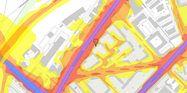 Trafikstøjkort på Rovsingsgade 83, 2. th, 2200 København N