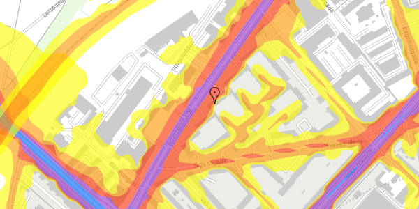 Trafikstøjkort på Rovsingsgade 85, st. tv, 2200 København N