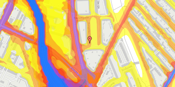 Trafikstøjkort på Rungsted Plads 1, 2. th, 2200 København N