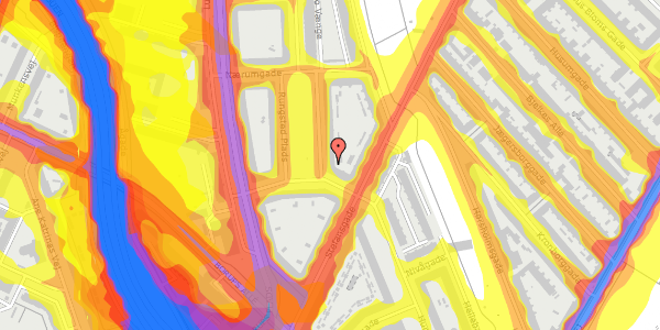 Trafikstøjkort på Rungsted Plads 2, 1. th, 2200 København N