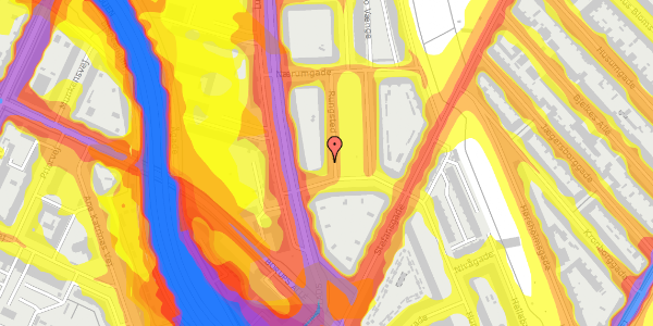 Trafikstøjkort på Rungsted Plads 3, 3. th, 2200 København N