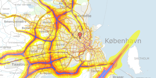 Trafikstøjkort på Rungsted Plads 15, st. th, 2200 København N