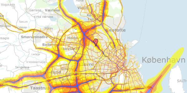 Trafikstøjkort på Ruten 25, 2. th, 2700 Brønshøj