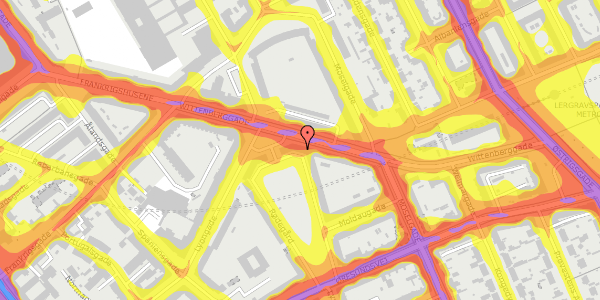 Trafikstøjkort på Rødegård 3, st. th, 2300 København S