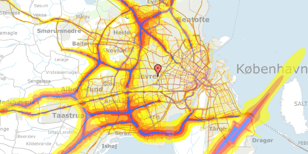 Trafikstøjkort på Rødtjørnevej 48, 2720 Vanløse