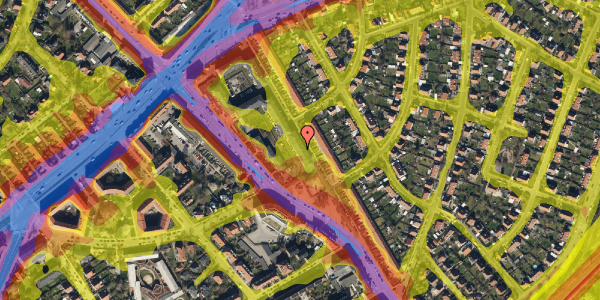 Trafikstøjkort på Rønnebærvej 5, 3. mf, 2400 København NV