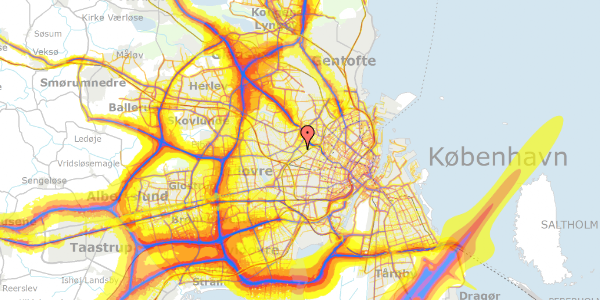 Trafikstøjkort på Rønnebærvej 24, st. th, 2400 København NV