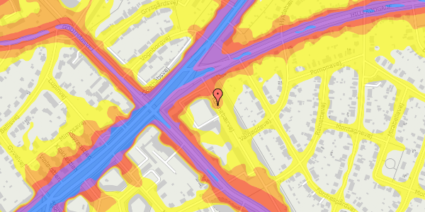 Trafikstøjkort på Rønnebærvej 29, st. tv, 2400 København NV