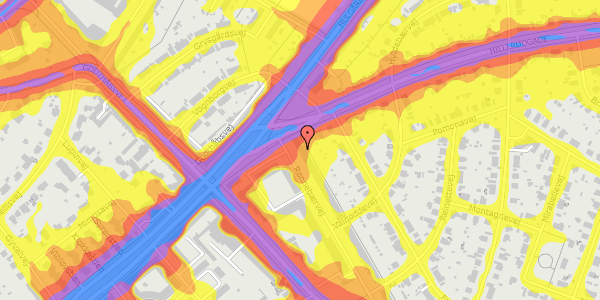 Trafikstøjkort på Rønnebærvej 44, st. th, 2400 København NV