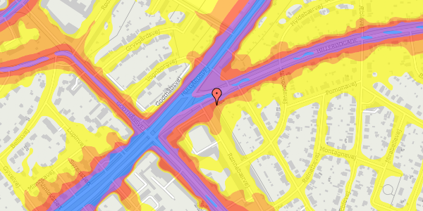 Trafikstøjkort på Rønnebærvej 46, st. th, 2400 København NV