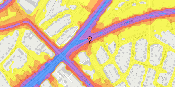 Trafikstøjkort på Rønnebærvej 46, 2. tv, 2400 København NV